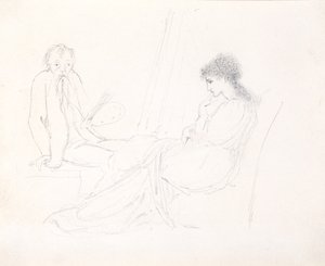 Der Künstler und Maria von Edward Burne Jones